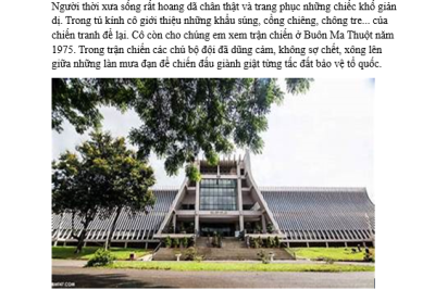 Bài thu hoạch sau chuyến đi tham quan của các em học sinh lớp 5A4